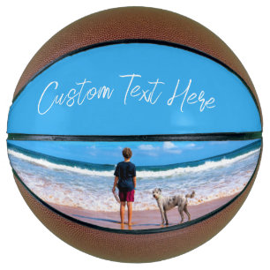 Personalisierter Foto-Basketball und eigener Text Basketball