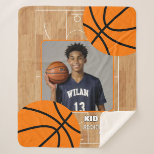 Personalisierter Foto-Basketballspieler-Name Sherpadecke