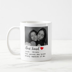 Personalisierter Foto-Becher für beste Freunde mit Kaffeetasse