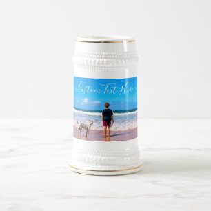 Personalisierter Foto-Bierkrug und benutzerdefinie Bierglas
