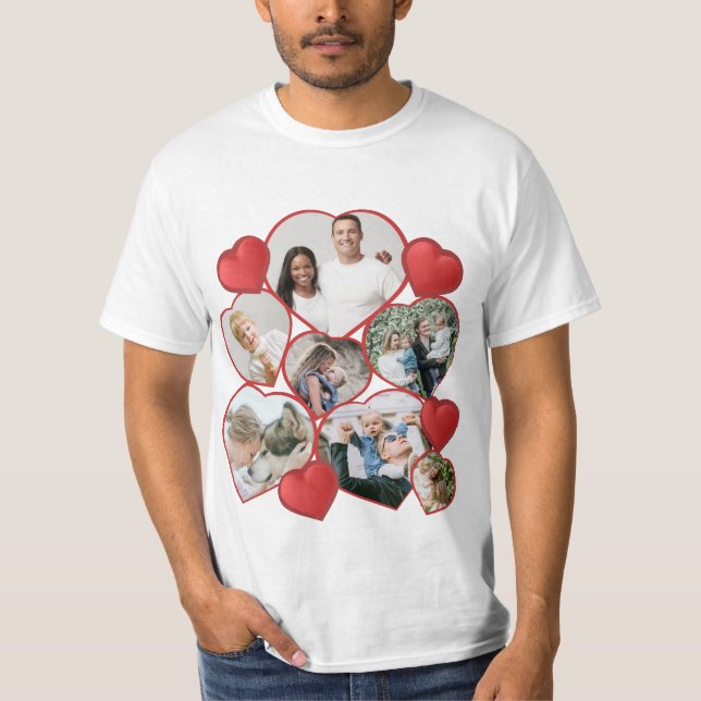 Personalisierter Foto Collage T - Shirt (Vorderseite)