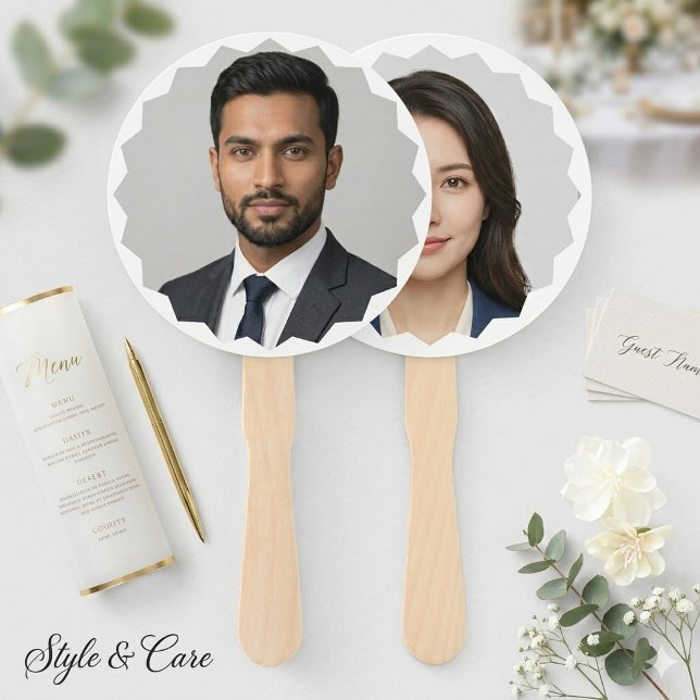 Personalisierter Foto-Handfächer mit einzigartigem Fächer (Personalized Photo Hand Fan Unique Custom Design)