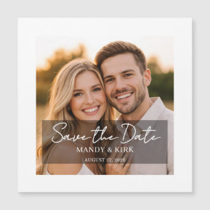 Personalisierter Foto-Hochzeitsmagnet Save the Dat Magnetkarte