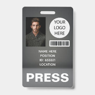 Personalisierter Foto-ID-Logo-Journalist-Press-Pas Ausweis