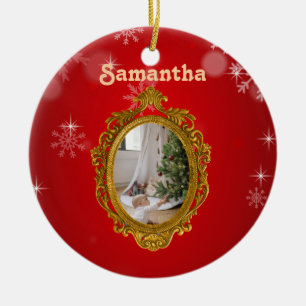 Personalisierter Foto-Keramik-Schmuckanhänger Keramik Ornament