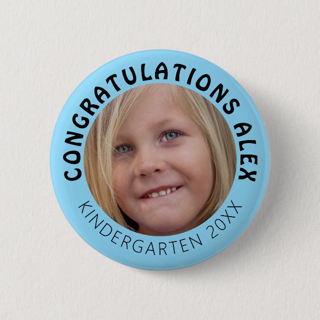 Personalisierter Foto Kindergarten Button (Vorderseite)