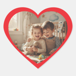 Personalisierter Foto-Liebes-Andenken-Aufkleber Herz-Aufkleber