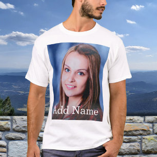 Personalisierter Foto mit benutzerdefiniertem Name T-Shirt