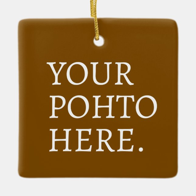 Personalisierter Foto Name Minimal Monogramm Moder Keramikornament (Vorderseite)