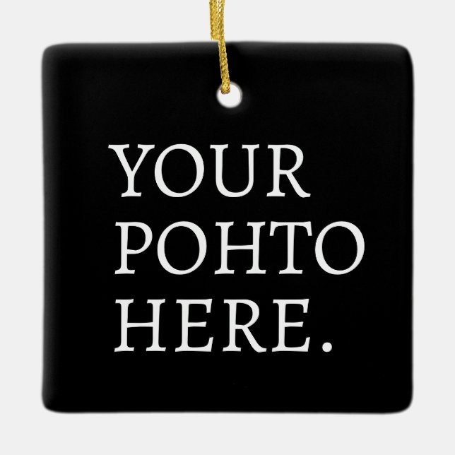 Personalisierter Foto Name Minimal Monogramm Moder Keramikornament (Vorderseite)