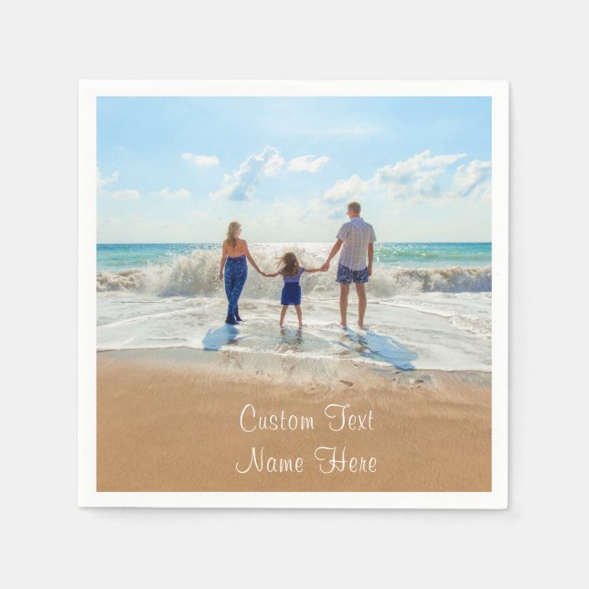 Personalisierter Foto Napkins mit benutzerdefinier Serviette (Vorderseite)