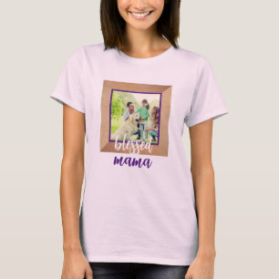 Personalisierter Foto Niedlich gesegnete Mama T-Shirt
