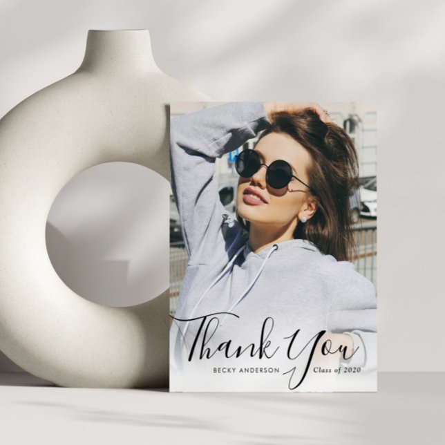 Personalisierter Foto Overlay Abschluss vielen Dan Postkarte (Von Creator hochgeladen)
