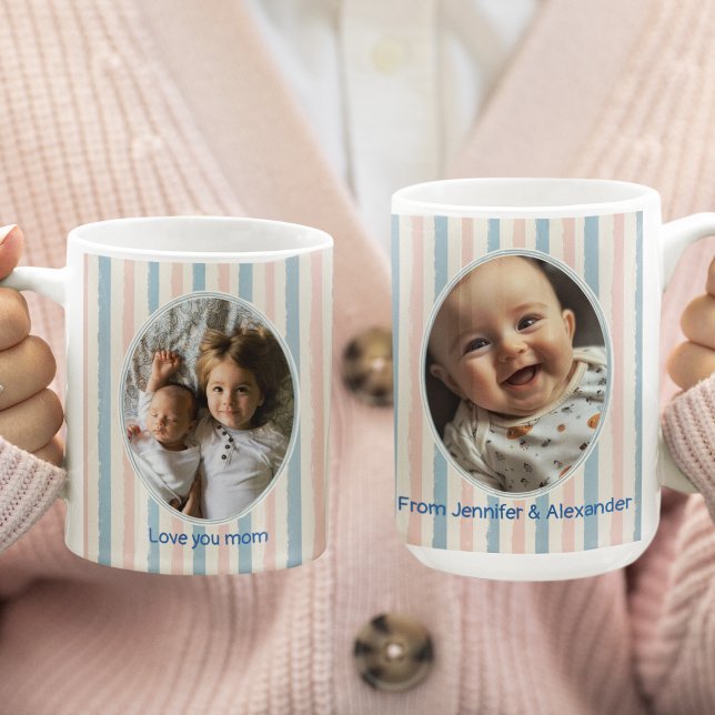 Personalisierter Foto-Pastellrahmen Muttertag Kaffeetasse (Von Creator hochgeladen)