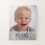 Personalisierter Foto Puzzle<br><div class="desc">Überraschen Sie Ihren kleinen Jungen mit seinem ganz eigenen Puzzle. Sehen Sie sich seine Begeisterung an, wenn er dieses Rätsel zusammenpackt. Personalisieren Sie dieses Rätsel mit einem besonderen Foto und seinem Namen. Zeichnen Sie es danach oder spielen Sie es immer wieder. Passen Sie das Schild mit Ihrem Namen an. Von...</div>