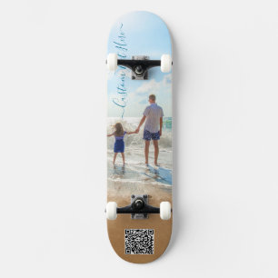 Personalisierter Foto- und Textskateboard- und QR- Skateboard