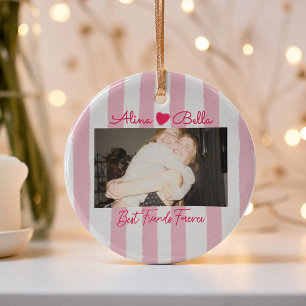 Personalisierter Foto-Weihnachtsschmuck für beste Ornament Aus Glas