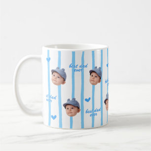Personalisierter Fotobecher mit Herz-Muster zum Va Kaffeetasse