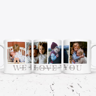 Personalisierter Fotobecher Wir lieben dich Kaffeetasse