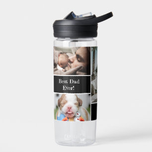 Personalisierter FotoCollage Bester Vater je Trinkflasche