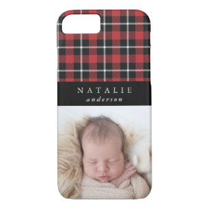 Personalisierter Fotowinter des Tartan-Karos Case-Mate iPhone Hülle