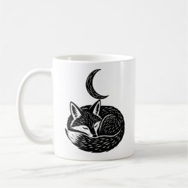Personalisierter Fox & Moon Becher Kaffeetasse