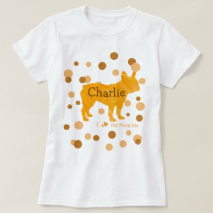 Personalisierter Französische Bulldogge Name Paste T-Shirt