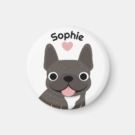 Personalisierter Französischer Bulldogge-Magnet, F Magnet