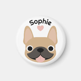 Personalisierter Französischer Bulldogge-Magnet, F Magnet
