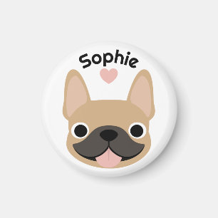 Personalisierter Französischer Bulldogge-Magnet, F Magnet