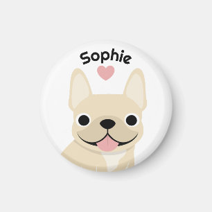 Personalisierter Französischer Bulldogge-Magnet, F Magnet
