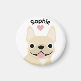 Personalisierter Französischer Bulldogge-Magnet, F Magnet