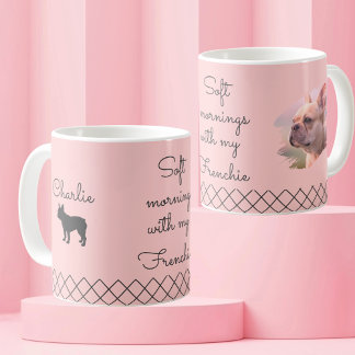 Personalisierter Französischer Bulldogge Pastellro Kaffeetasse