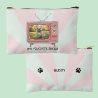 Personalisierter Französischer Bulldogge Retro-TV-