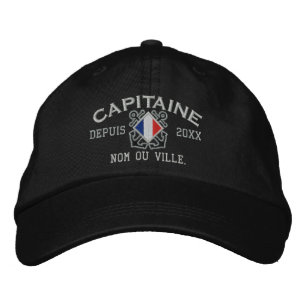 Personalisierter französischer Kapitän Nautical Em Bestickte Baseballkappe