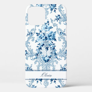 Personalisierter französischer Rokoko Blue & Whit Case-Mate iPhone Hülle