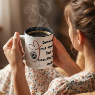 Personalisierter Frauentee, Unordentlicher Dutt Me Zweifarbige Tasse