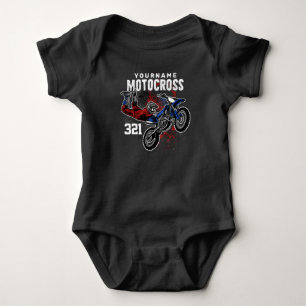 Personalisierter Freestyle-Motocross-Rennsport FMX Baby Strampler