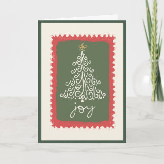 Personalisierter Freud-Christbaum-Stempel Karte