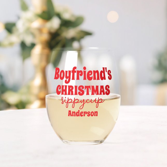 Personalisierter Freund Weihnachts-Sippy-Cup Weinglas Ohne Stiel (Insitu (Hochzeit))