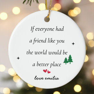 Personalisierter Freundschaftsname Bester Freund Keramik Ornament