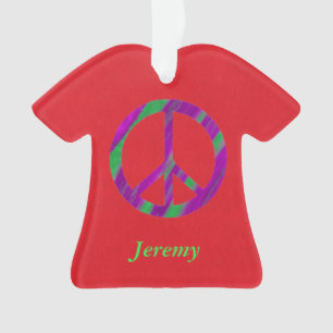 Personalisierter Frieden Unterschreiben Weihnachts Ornament
