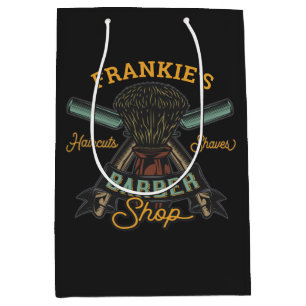 Personalisierter Friseurladen Retro-Haarschnitt-Sh Mittlere Geschenktüte