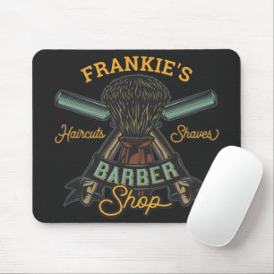 Personalisierter Friseurladen Retro-Haarschnitt-Sh Mousepad