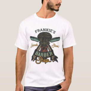 Personalisierter Friseurladen Retro-Haarschnitt-Sh T-Shirt