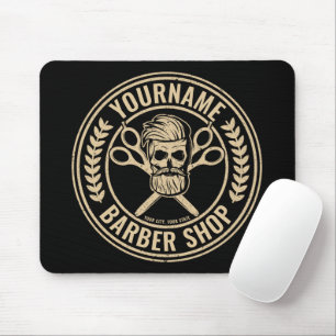 Personalisierter Friseursalon Skull Rockabilon Mousepad
