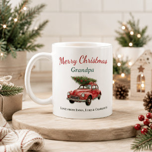 Personalisierter Frohe Weihnachten Opa Becher Kaffeetasse