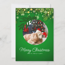 personalisierter frohe Weihnachten Schmuck grün fl