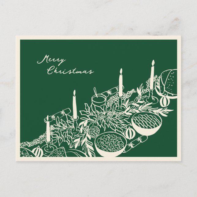 Personalisierter Frohe Weihnachten Tisch Minimal D (Vorderseite)