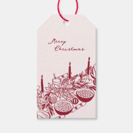 Personalisierter Frohe Weihnachten Tisch Minimal D Geschenkanhänger